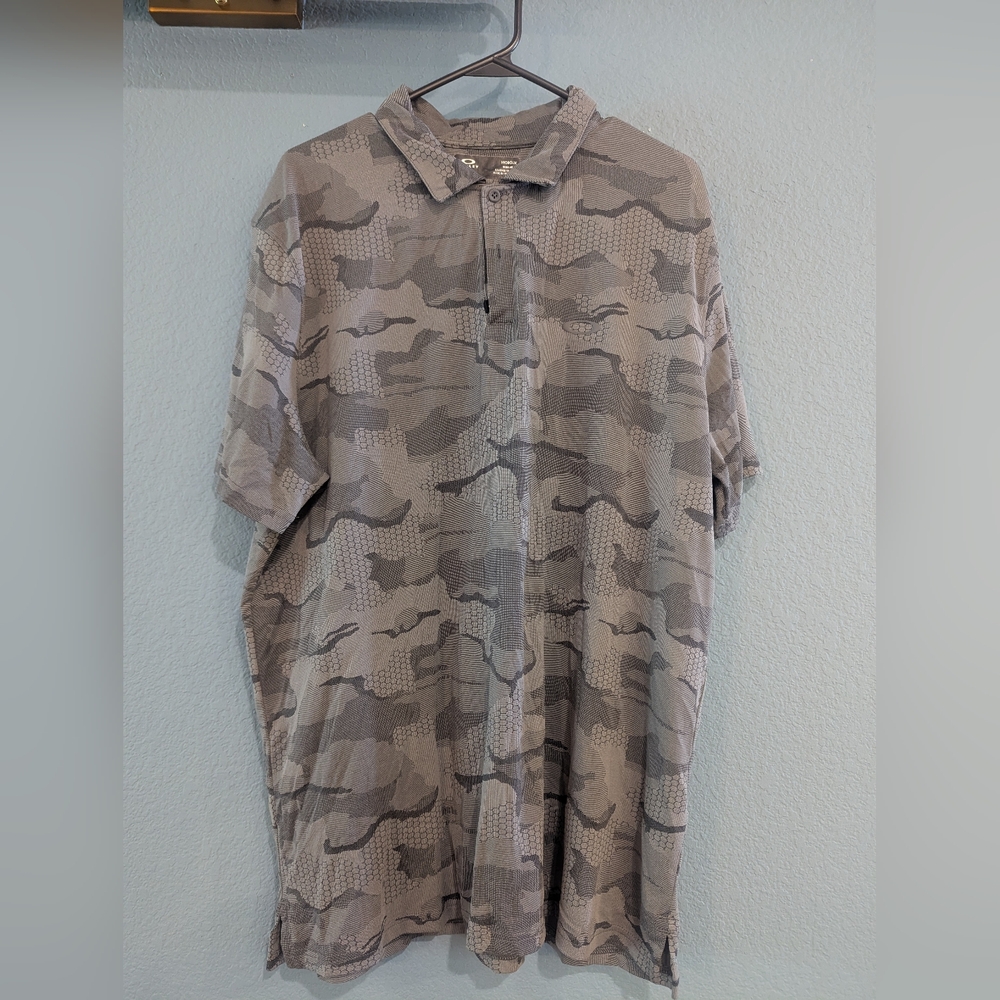 Gray Camo Polo Shirt